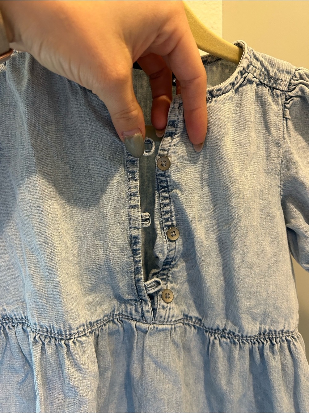 Gap Kids Toddler Tiered Denim Dress with Washwell size 3T - Picture 4 of 5